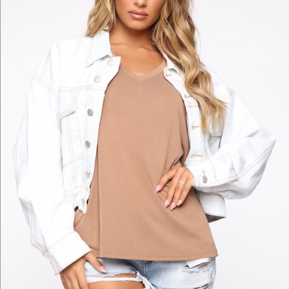 Don't Back Out Denim Jacket - Acid Wash Blue NWT - Picture 3 of 7